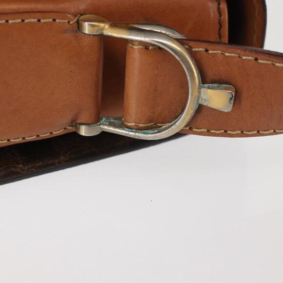 CELINE Macadam Canvas Shoulder Bag Pvc Leather Brown Gold - Picture 5 of 13